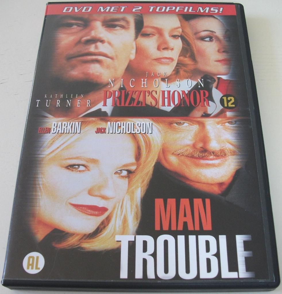 Dvd *** PRIZZI'S HONOR & MAN TROUBLE *** 2-Filmpack, Alle leeftijden, Ophalen of Verzenden, Zo goed als nieuw, Overige genres