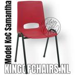 Kantinestoelen Samantha rood stapelstoelen kuipstoelen, Everardo, Nieuw, Info@everardo.nl, Ophalen of Verzenden