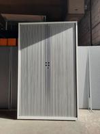 Als nieuw:, Gispen Meta roldeurkast wit, met grijze deuren, 25 tot 50 cm, 100 tot 150 cm, 150 tot 200 cm, Ophalen of Verzenden