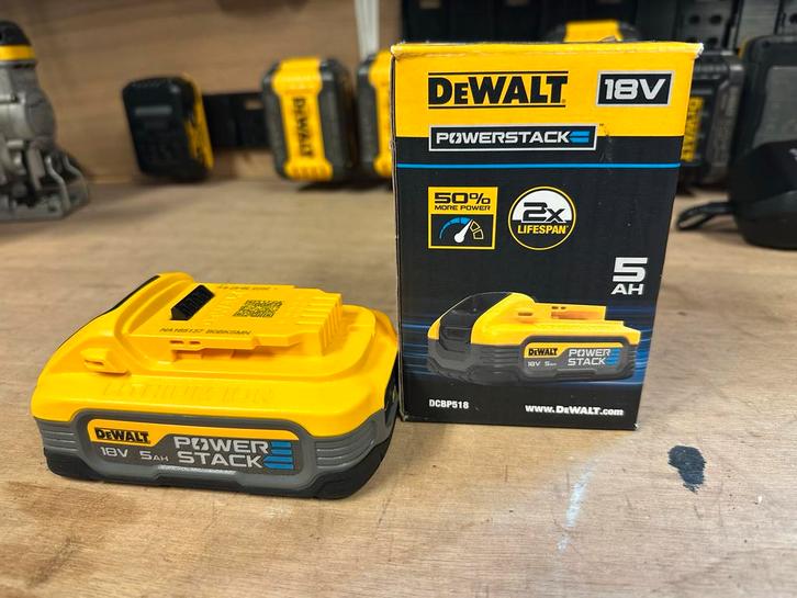 2x DeWalt 18V 5Ah PowerStack Accu - Nieuw!, Doe-het-zelf en Verbouw, Gereedschap | Machine-onderdelen en Toebehoren, Nieuw, Ophalen of Verzenden