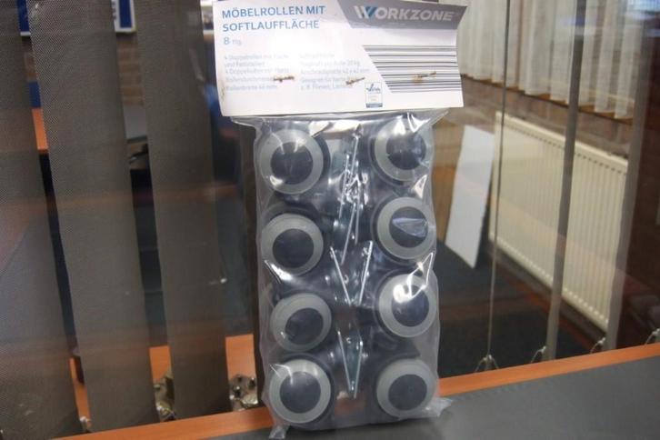 Zwenkwielen set van 8 stuks Meubelrollers SOFT weel, Hobby en Vrije tijd, Overige Hobby en Vrije tijd, Nieuw, Ophalen