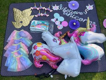 Unicorn versiering & verkleedset kinderfeestje rokjes ! 🦄✨ beschikbaar voor biedingen