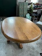 Eiken ovale tafel 155 x 110, Ophalen, Gebruikt, 100 tot 150 cm, 75 cm of meer