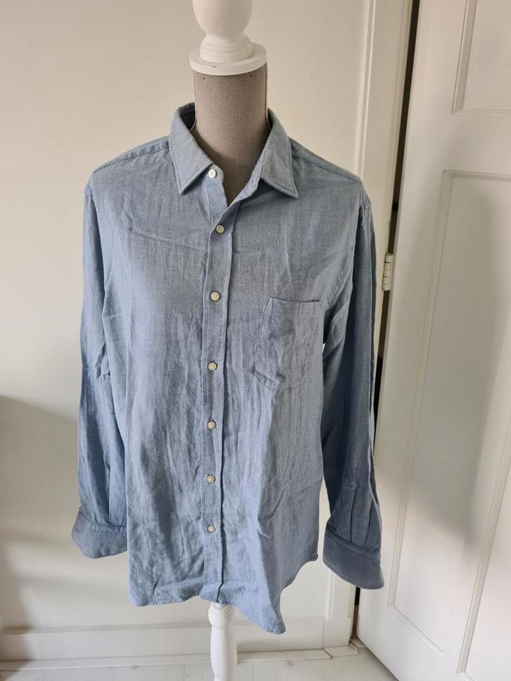 Massimo Dutti overhemd maat L, Kleding | Heren, Overhemden, Zo goed als nieuw, Halswijdte 39/40 (M), Blauw, Ophalen of Verzenden