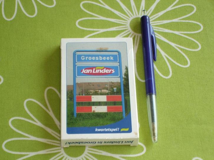 Jan Linders in Groesbeek kwartet, Verzamelen, Speelkaarten, Jokers en Kwartetten, Zo goed als nieuw, Kwartet(ten), Ophalen of Verzenden