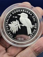 (6764) AUSTRALIA   KOOKABURRA 1999  TWO OUNCE  PROOF, Ophalen of Verzenden, Setje, Zilver