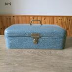 EMAILLE GRIJSGEWOLKTE BROODTROMMEL., Ophalen of Verzenden