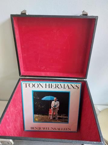 Retro Vinyl LP Koffer circa 70 LP's 35,5X29X37cm beschikbaar voor biedingen