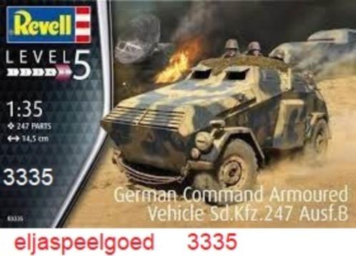 Revell 1:35 Armoured SD.Kfz .247 AUSF.B 3335 modelbouw, Hobby en Vrije tijd, Modelbouw | Auto's en Voertuigen, Nieuw, Truck, 1:32 tot 1:50