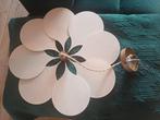 2 hanglamp stof beige bloem (setprijs =60), Huis en Inrichting, Lampen | Hanglampen, Ophalen, Zo goed als nieuw, Stof, Minder dan 50 cm