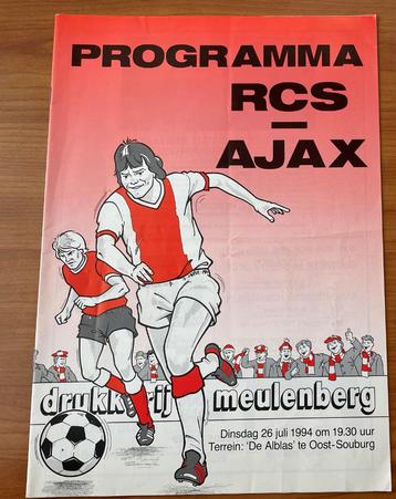 Uniek Ajax programmaboekje tegen RCS (1994)