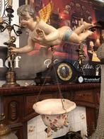 Antiek brocante bloempot hanger -  met engel, Ophalen of Verzenden