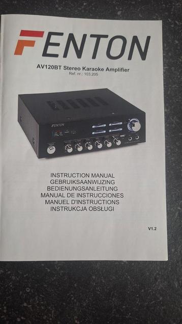 Fenton Stereo Karaoke versterker met o.a. Bluetooth beschikbaar voor biedingen