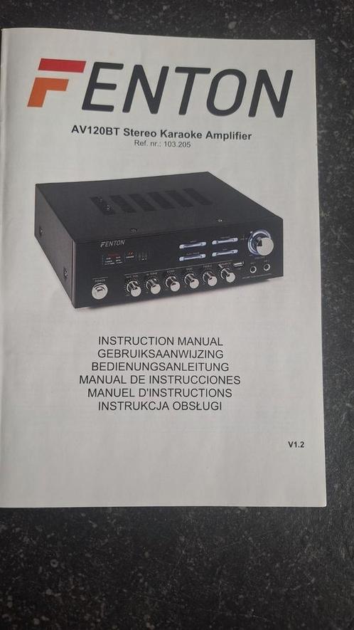 Fenton Stereo Karaoke versterker met o.a. Bluetooth, Audio, Tv en Foto, Versterkers en Receivers, Zo goed als nieuw, Stereo, Overige merken