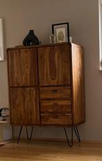 Mooie kast van mangohout, Huis en Inrichting, Kasten | Wandmeubels, Ophalen, 100 tot 150 cm, Zo goed als nieuw, Minder dan 150 cm