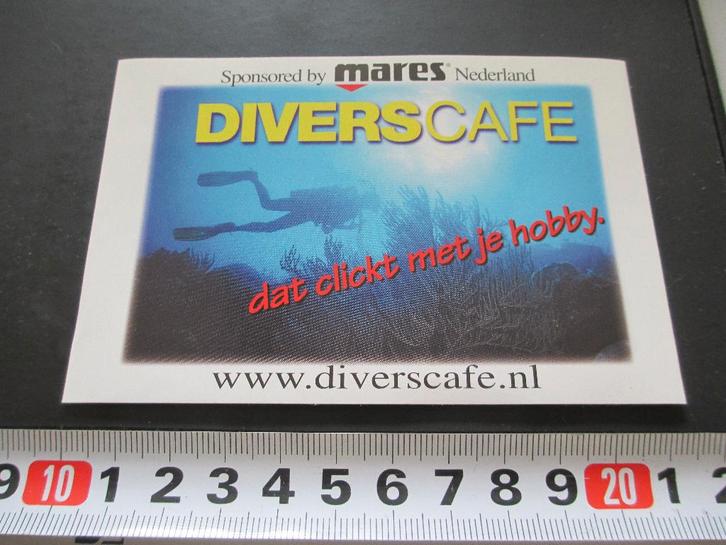 sticker diverscafé duiker dat clickt met je hobby, Verzamelen, Stickers, Zo goed als nieuw, Ophalen