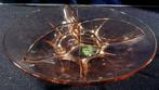 Persglazen Drievakschaal, Antiek en Kunst, Antiek | Glas en Kristal, Ophalen of Verzenden