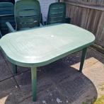 tuinset met 6 stoelen en kussens, Tuin en Terras, Tuinsets en Loungesets, Ophalen, Kunststof, Gebruikt, 6 zitplaatsen