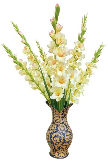 NieuweKunstbloem Gladiool 108 cm – Lichtgeel - boeket beschikbaar voor biedingen