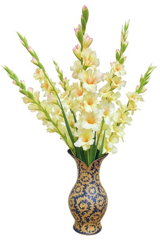 NieuweKunstbloem Gladiool 108 cm – Lichtgeel - boeket, Huis en Inrichting, Woonaccessoires | Kunstplanten en Kunstbloemen, Nieuw