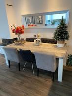 Prachtige en stevige eettafel voor gezellig tafelen, Huis en Inrichting, Tafels | Eettafels, 200 cm of meer, Zo goed als nieuw