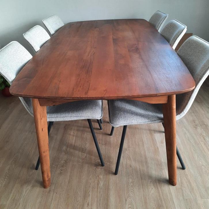 Mooie eethoek, Huis en Inrichting, Tafels | Eettafels, Zo goed als nieuw, 100 tot 150 cm, 200 cm of meer, Ovaal, Ophalen