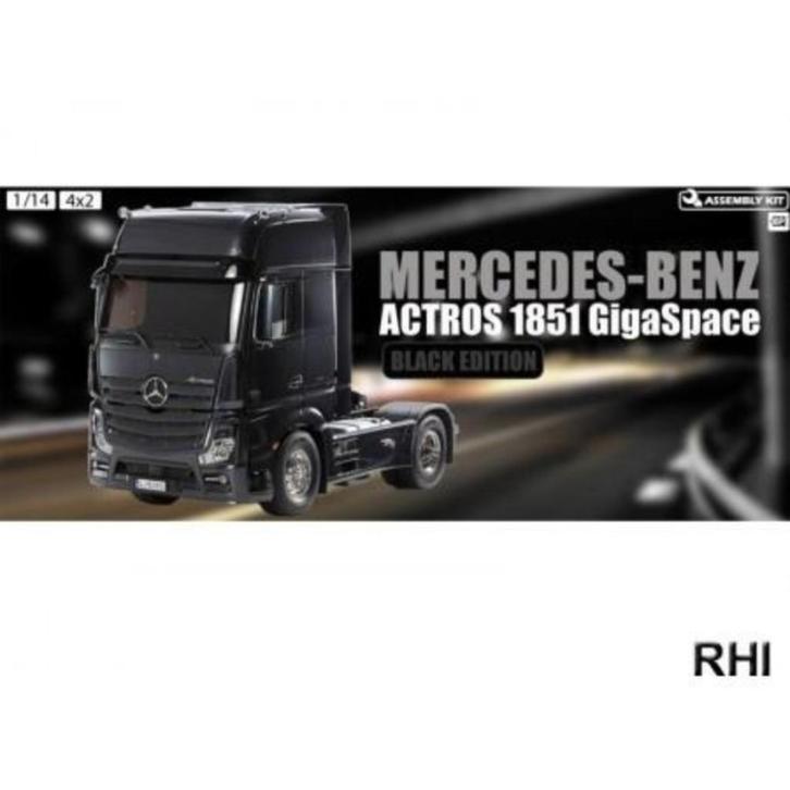 56342 1/14 RC Mer.Benz Actros 2 Giga zwart, Hobby en Vrije tijd, Modelbouw | Auto's en Voertuigen, Nieuw, Truck, Groter dan 1:32