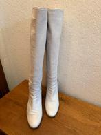 Manfield leren laarzen, wit, ZGAN, Hoge laarzen, Verzenden, Wit, Zo goed als nieuw