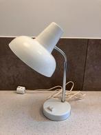 Vintage Hema bureaulamp - wit, Gebruikt, Vintage, Ophalen of Verzenden, Metaal