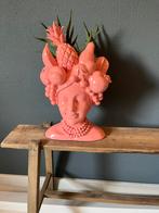 Leuke gezicht vaas,ZGAN,38x22 cm,roze, Huis en Inrichting, Ophalen, Overige materialen, Overige kleuren, Zo goed als nieuw