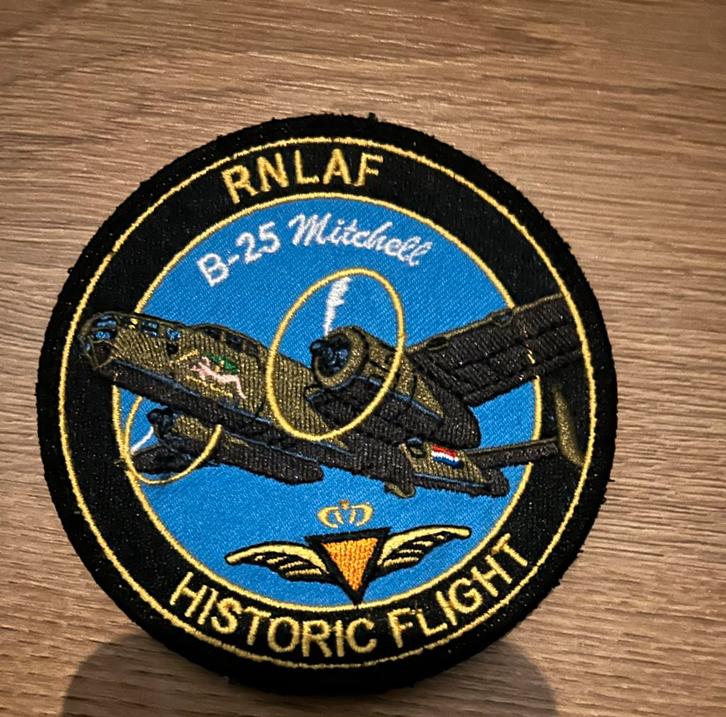 KLUHV B-25 Mitchell Patch, Verzamelen, Militaria | Algemeen, Luchtmacht, Embleem of Badge, Nederland, Ophalen of Verzenden