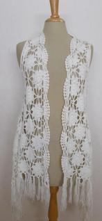 Ibiza/hippie mooi wit gehaakt vest! L, Verzenden, Zo goed als nieuw, Maat 42/44 (L), Wit