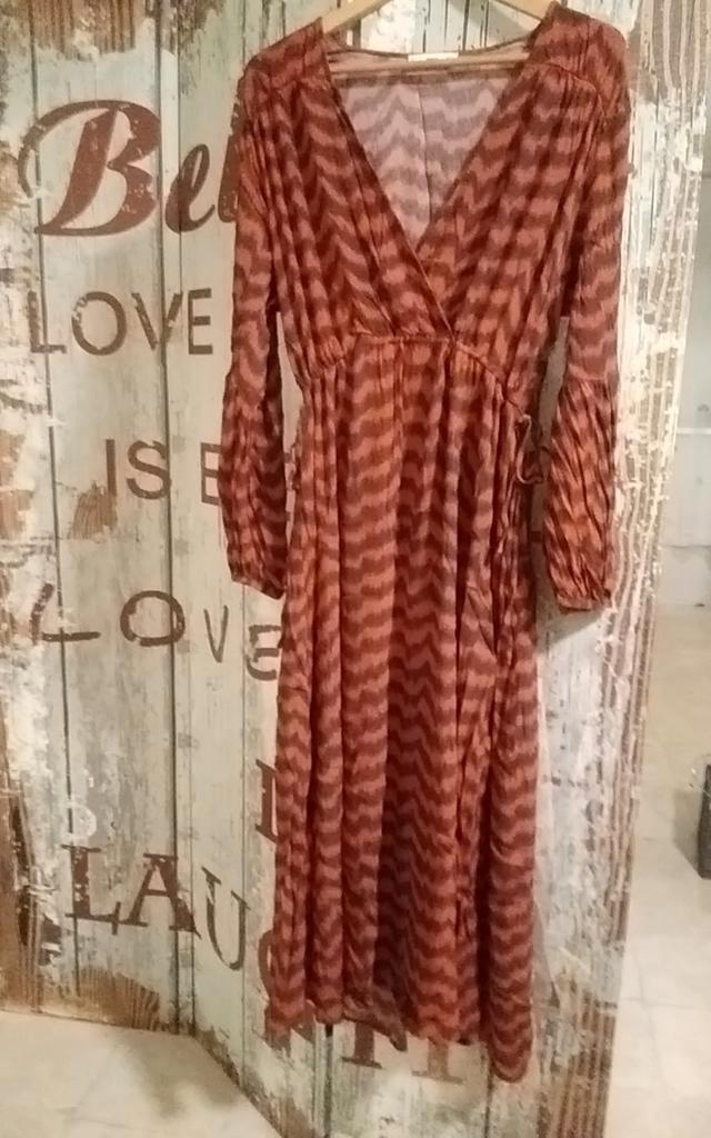 MANGO maxi jurk ROOD bruin, Kleding | Dames, Jurken, Zo goed als nieuw, Maat 46/48 (XL) of groter, Rood, Onder de knie, Ophalen of Verzenden