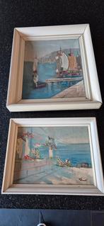 2 handgemaakte schilderijen, Antiek en Kunst, Kunst | Schilderijen | Klassiek, Ophalen