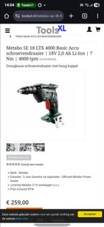 Metabo SE LTC 4000 Basic schroefboormachine, Ophalen of Verzenden, Nieuw, 600 watt of meer, Boor- en Schroefmachine