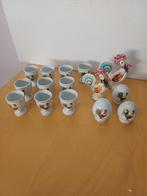 Haan eier doppen ,porselein, zout ei potjes,haan zout potjes, Antiek en Kunst, Ophalen of Verzenden
