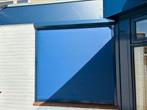 Zon screen elektrisch met Somfy bediening blauw, Ophalen, Gebruikt, 100 tot 150 cm, Elektrische bediening
