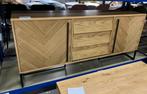 Dutchbone Class Dressoir Hoog Eikenhout Bruin | Van €1649 nu, Huis en Inrichting, Kasten | Dressoirs, Dutchbone, Eikenhout, Nieuw