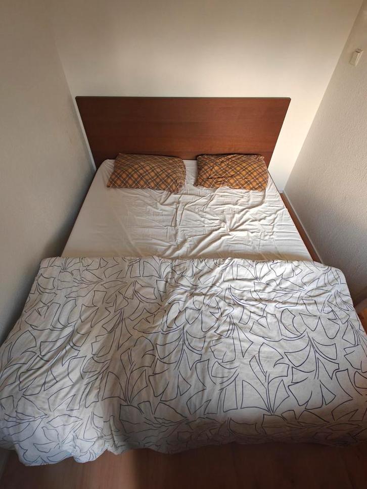 Ikea MALM bed + matras, met lades, Huis en Inrichting, Slaapkamer | Bedden, Gebruikt, Tweepersoons, 160 cm, 200 cm, Hout, Bruin