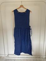 Overgooier blauw ruit met onderrok onderjurk - vintage, Maat 38/40 (M), Blauw, Ophalen of Verzenden, Vintage