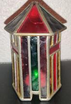 Vintage glas in lood windlicht, Ophalen of Verzenden