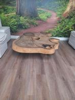 boomstam tafel 150x140, Rond, Ophalen of Verzenden, Zo goed als nieuw, Vijf personen of meer