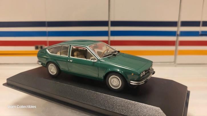Minichamps Alfa Romeo Alfetta GTV Green Verde Pino - 1976, Hobby en Vrije tijd, Modelauto's | 1:43, Zo goed als nieuw, Auto, MiniChamps