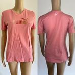 Dames PUMA katoenen t-shirt shirt roze top katoen XS, Gedragen, Puma, Ophalen of Verzenden, Roze