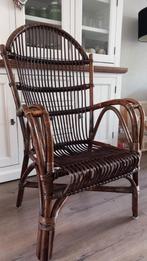Vintage rotan /rieten stoel, Ophalen, Gebruikt, Bruin, Eén
