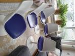 5 eetkamer draaistoelen, Huis en Inrichting, Stoelen, Vijf, Zes of meer stoelen, Metaal, Gebruikt, Wit