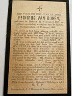 Reinerus van Duren 1828 Herpen, Verzamelen, Bidprentjes en Rouwkaarten, Ophalen of Verzenden