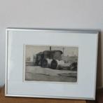 Bijzondere Ets 1962 bouwterrein Lies Was (1945-2012) Leiden, Antiek en Kunst, Kunst | Etsen en Gravures, Ophalen