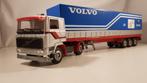 Volvo F10 Turbo 6 Truck'85+ 3 assige huif trailer Tekno 1:50, Ophalen of Verzenden, Zo goed als nieuw, Bus of Vrachtwagen, Tekno