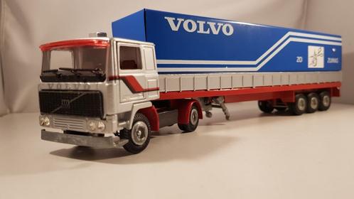 Volvo F10 Turbo 6 Truck'85+ 3 assige huif trailer Tekno 1:50, Hobby en Vrije tijd, Modelauto's | 1:50, Zo goed als nieuw, Bus of Vrachtwagen